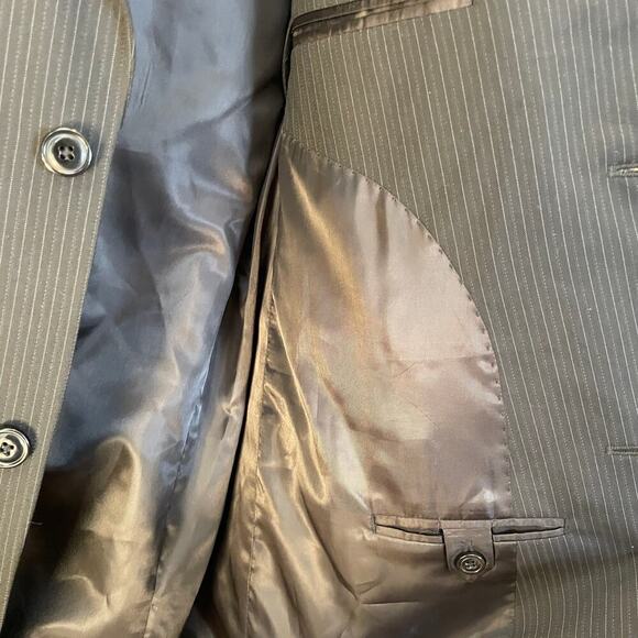 Haggar 44L Suit Up System Blazer | Black Pinstripe Sports Coat, New NWT $180 - Picture 8 of 9